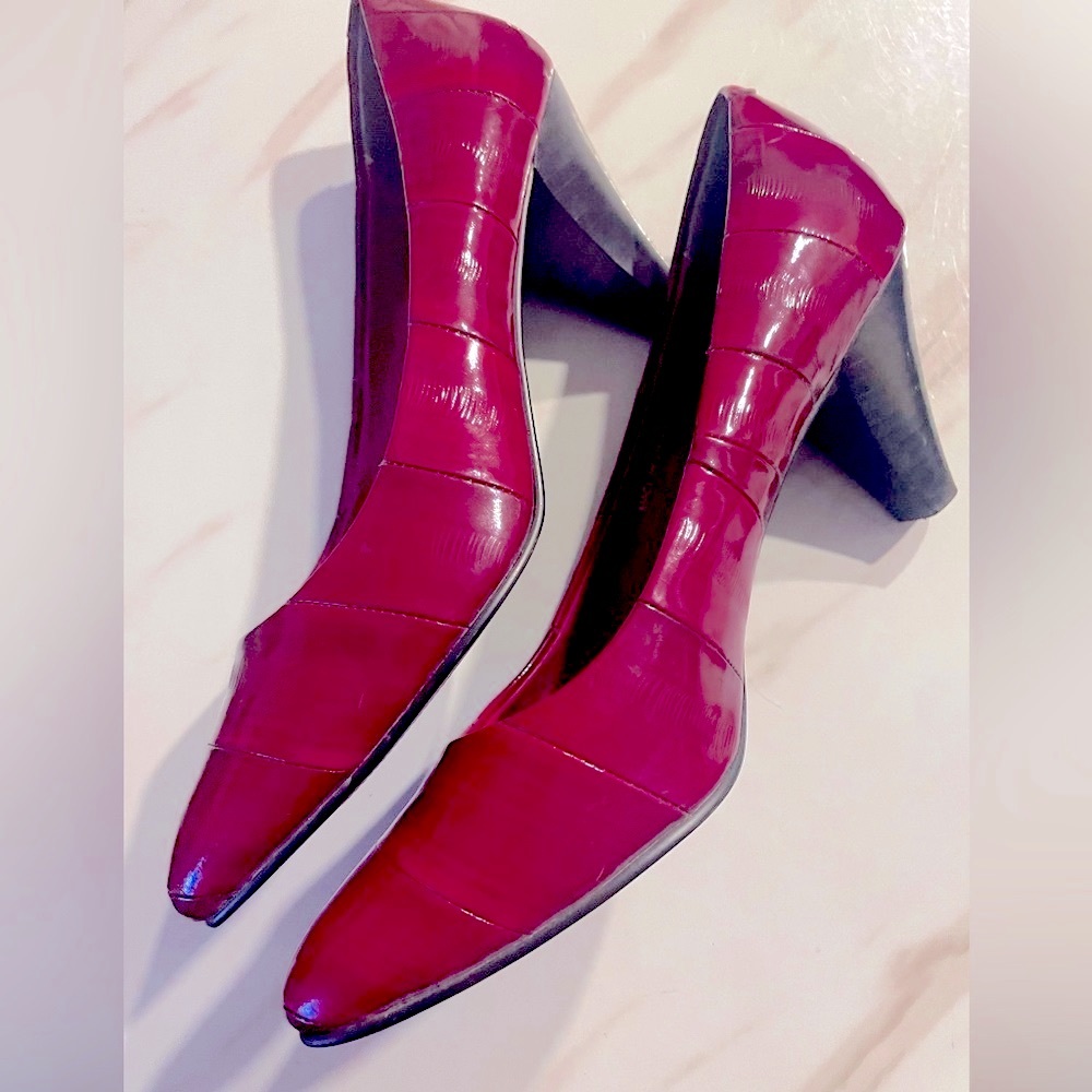 VGC First pink heel shoes 7 B